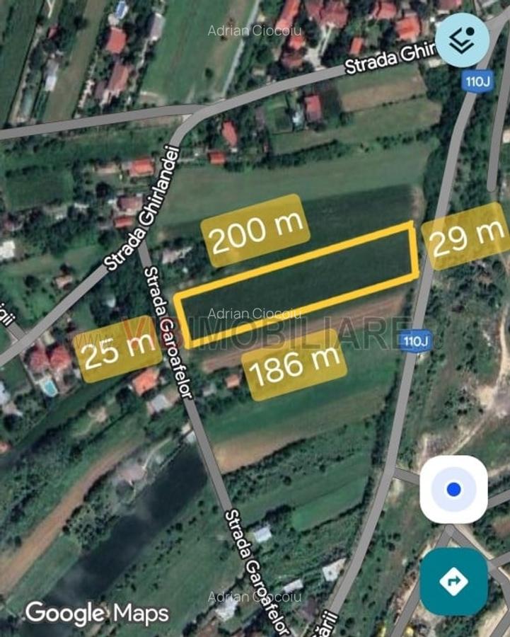 Teren Gruiu - 5000 mp - doua deschideri - intravilan - 1