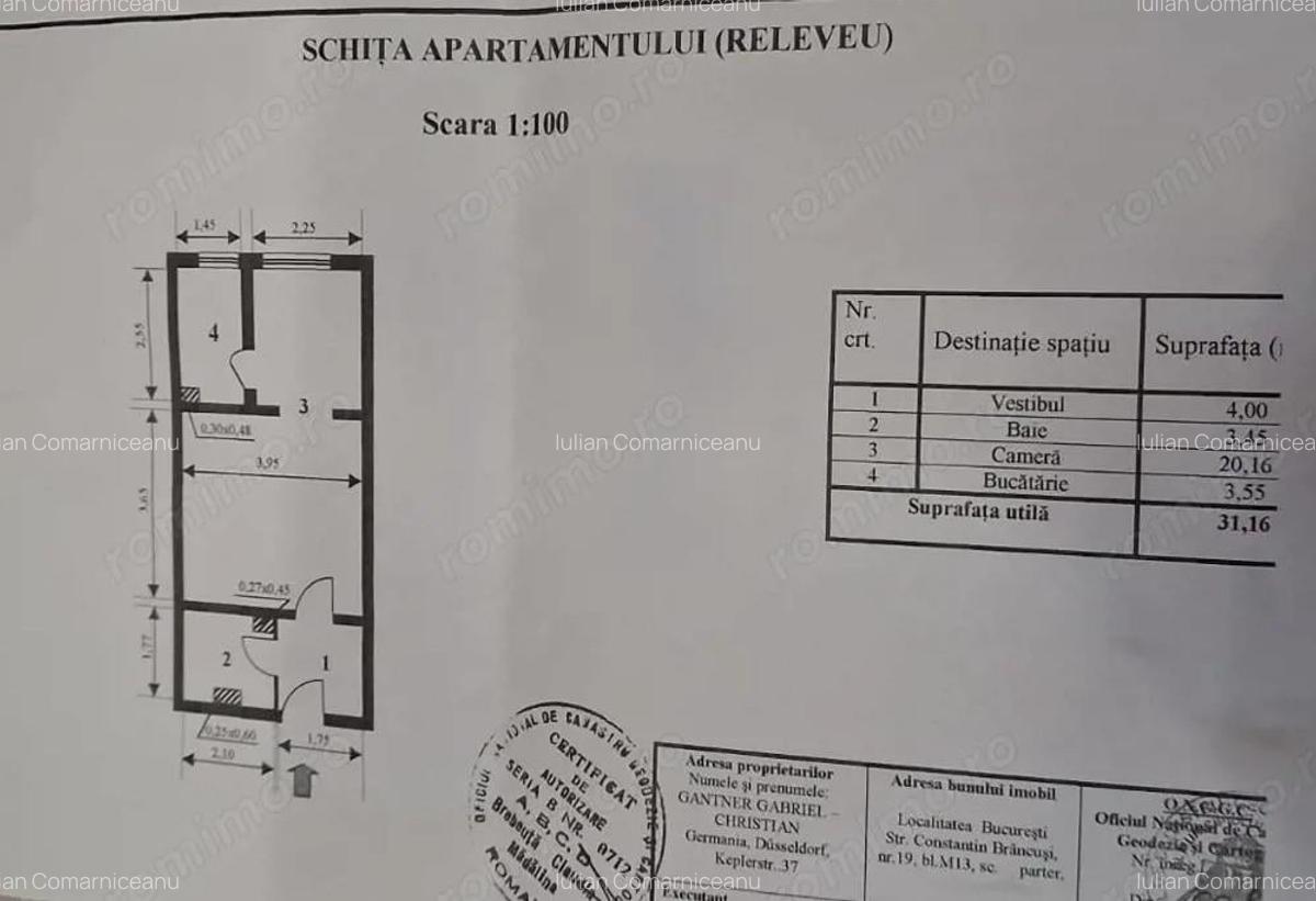 Garsoniera 32 mp, Titan, Str. C-tin Brancu?i, Bl. M13, Parter - 6