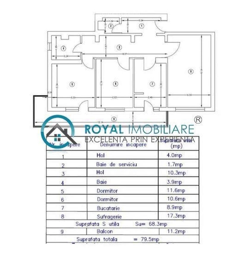 Royal Imobiliare - Vanzare apartament 3 camere zona Republicii scoala 14 - 10