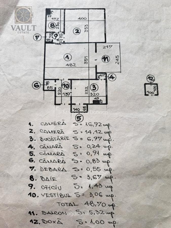 APARTAMENT 2 CAMERE  DOAMNA GHICA - 54MP  SUPRAFATA UTILA TOTALA - 11
