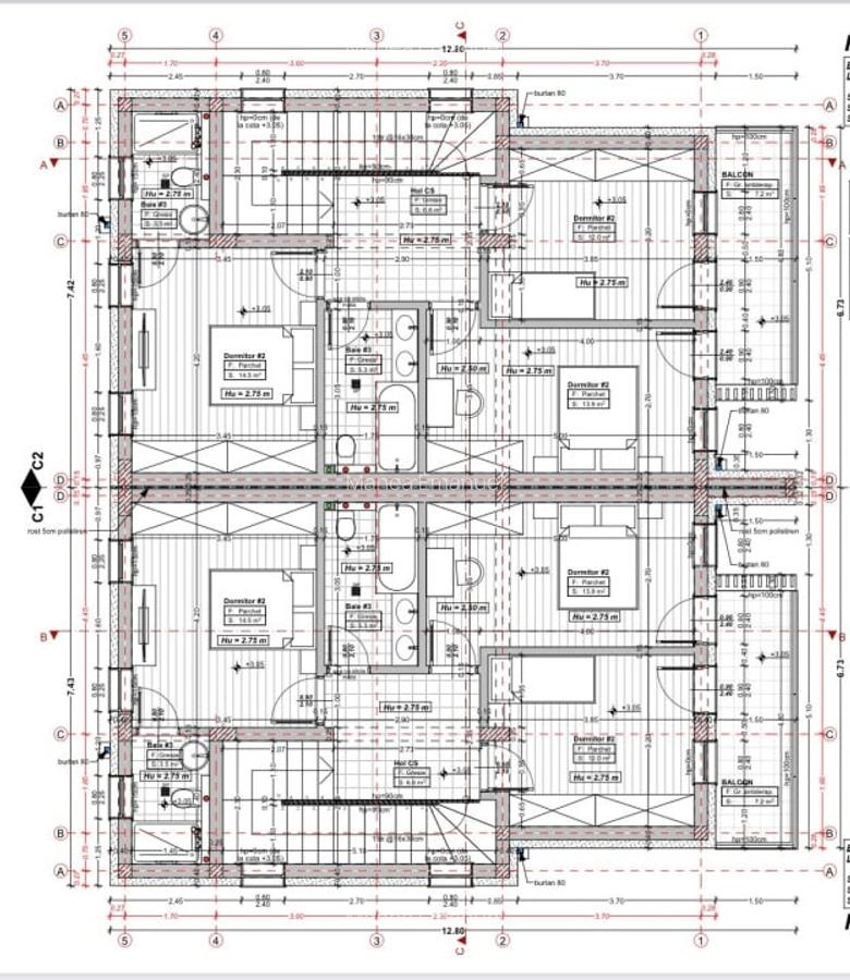 Teren autorizat de vanzare , pentru 5 DUPLEXURI ,Floresti - 3 Teren autorizat de vanzare , pentru 5 DUPLEXURI ,Floresti - 3