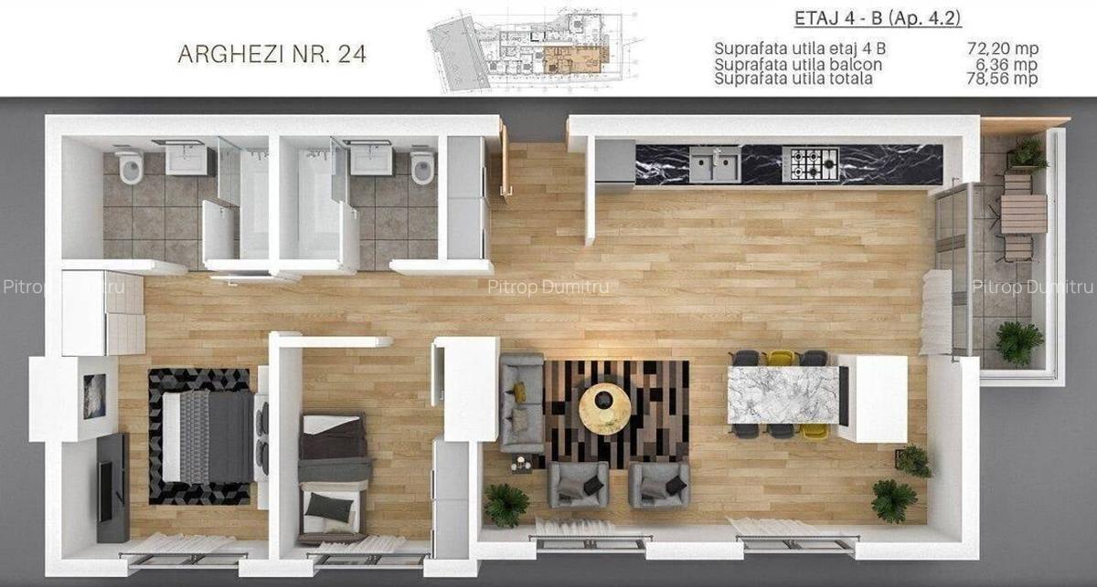 UNIVERSITATE I Bloc Nou I 2 camere I View Grozav I Direct Dezvoltator - 3