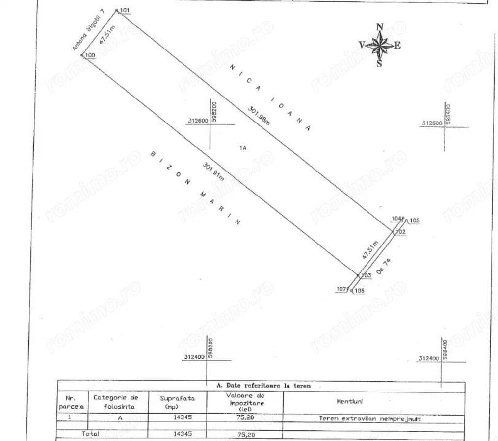 Teren Extravilan In Rate Primaverii Com. Berceni | 14.345mp | #EG47 - 2