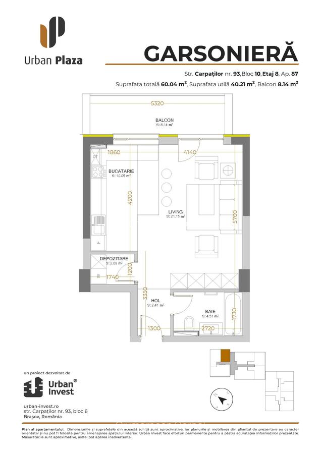 Apartament cu 2 camere în Astra - 1