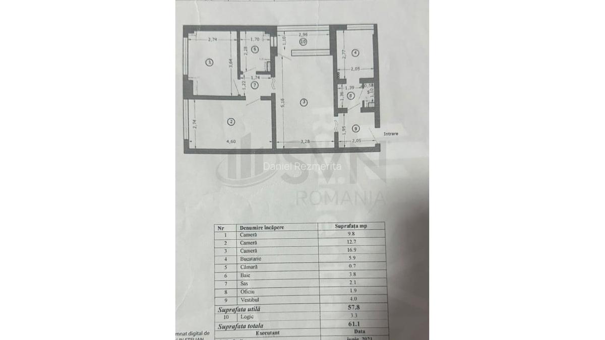 Apartament cu 3 camere semidecomandat în Grivița - 11