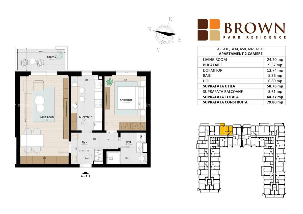 Apartament langa parc Tudor Arghezi, 2 camere, spatios, finisat modern - 9 Apartament langa parc Tudor Arghezi, 2 camere, spatios, finisat modern - 9