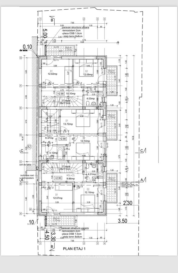 Triplex superb cu 3 apartamente individuale pe 2 nivele P+1+2E in Bucurestii Noi - 15