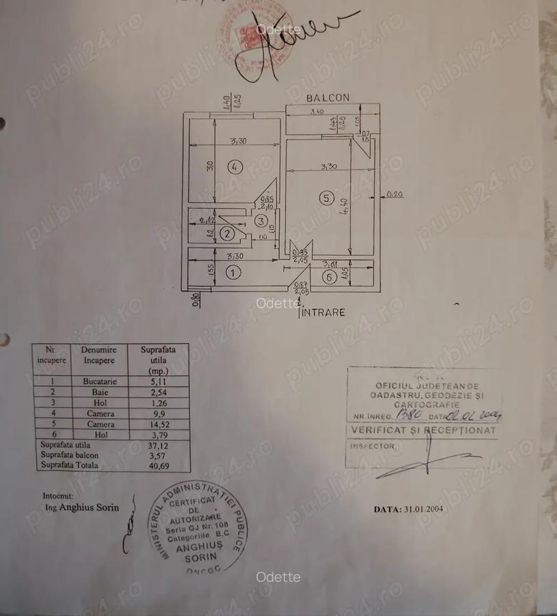 Apartament 2 camere decomandat etaj 1 - 7