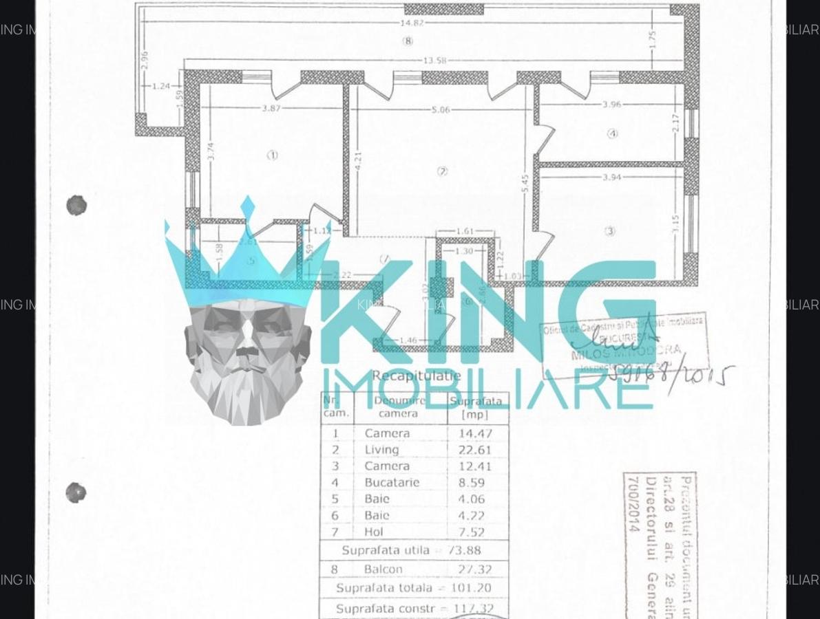 Apartament 3 Camere Bucurestii Noi I Metrou I Centrala proprie I Terasa I AC - 25