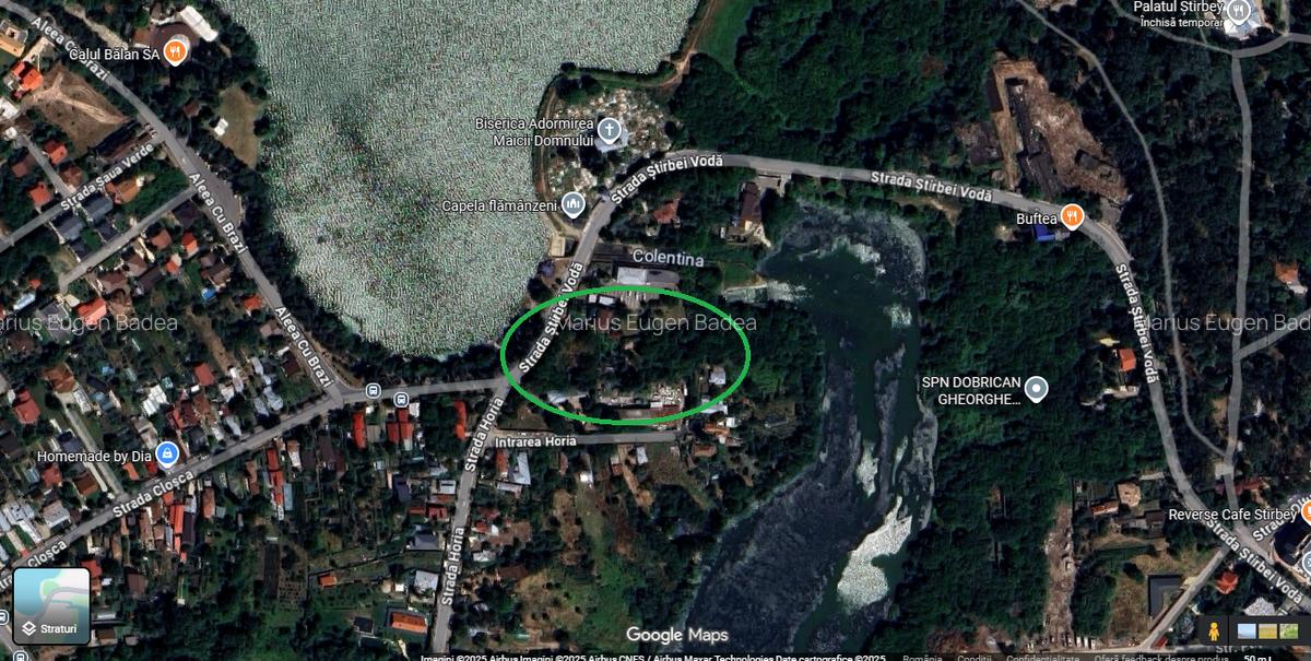 Buftea, Palatul Stirbey, teren intravilan, 2186 mp, vedere catre lac, - 6