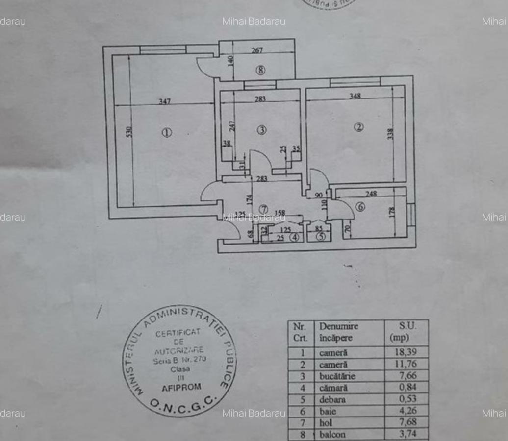 Aviatiei - ap 2 cam, conf 1, decomandat, etat 1. - 1