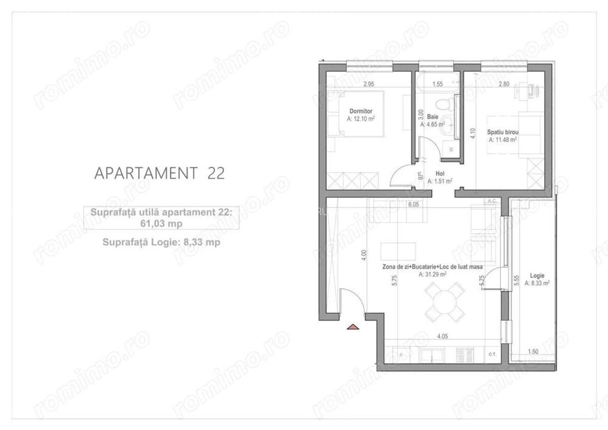 Apartament 2.5 camere de vanzare Arad - 2