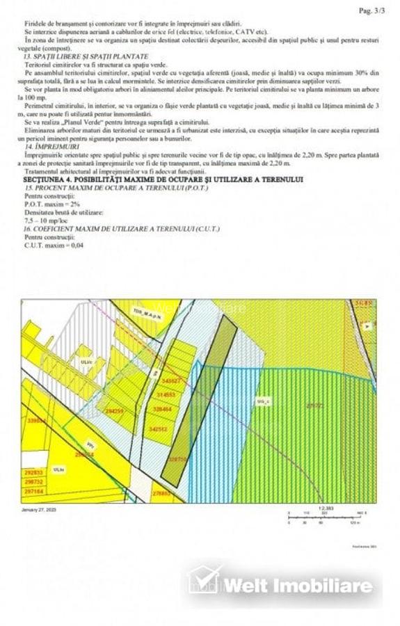 Teren 1.1 ha, intravilan, Soporului-Mos Ioan Roata, UTR UG_c - 6
