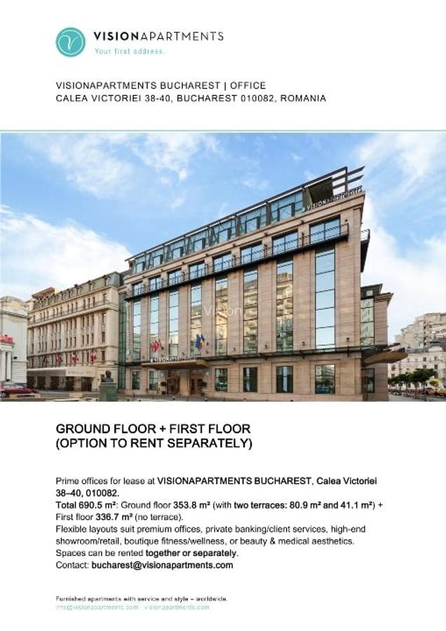 Inchiriere spatiu comercial de lux pt birouri/showroom Calea Victoriei 38-40 - 1