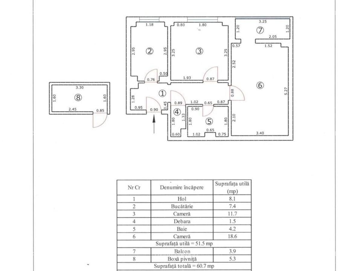 Apartament 2 camere decomandat Toamnei, Centrul Civic - 13