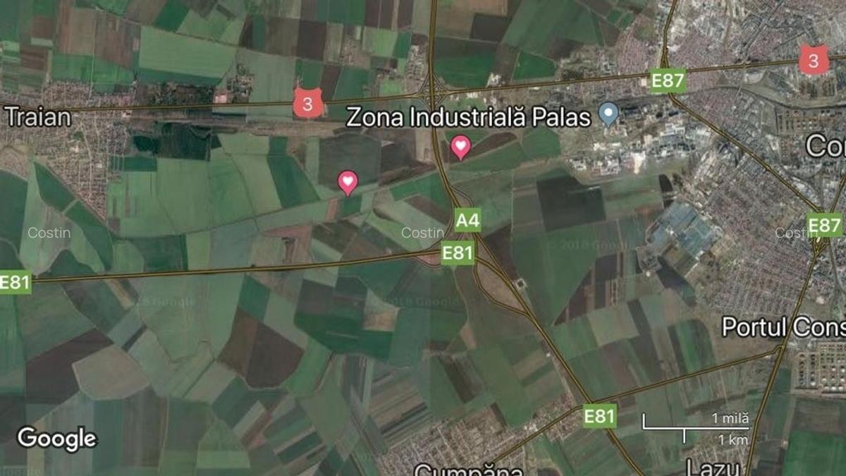 Vand teren extravilan municipiul Constanta,  Viile Noi, zona Industriala Palas - 2