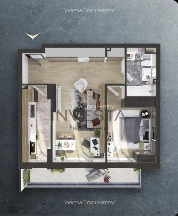 Confort, spa?iu ?i parcare subterana apartament 2 camere, imobil NOU - 3