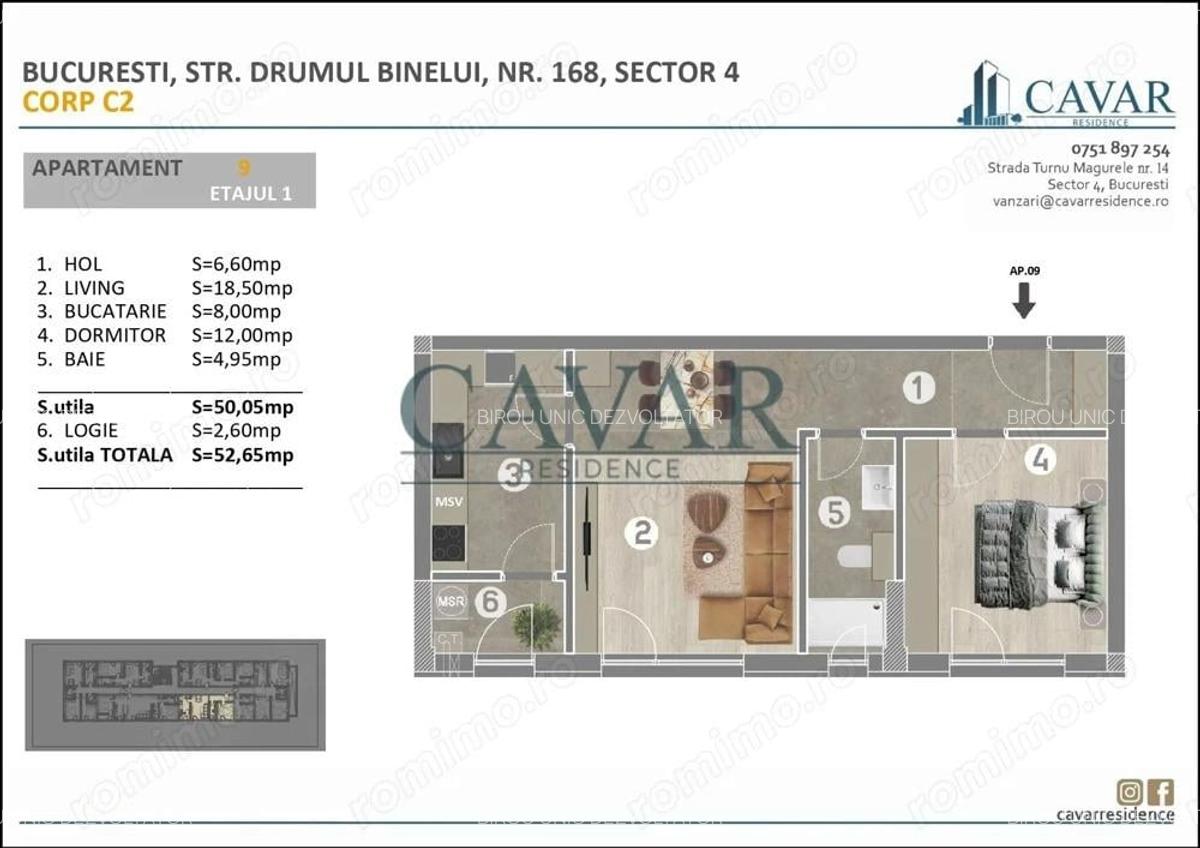 2 Camere Proiect Nou Cavar Residence Binelui 168 - 6