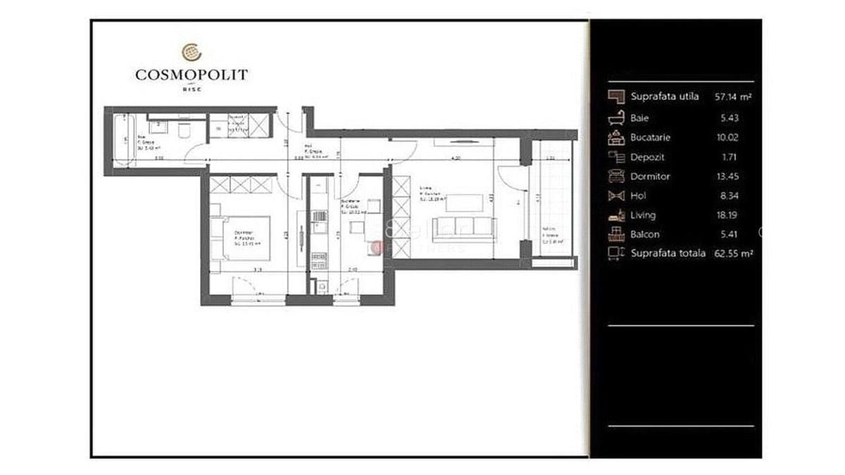 Apartament cu 2 camere decomandat în Astra - 6