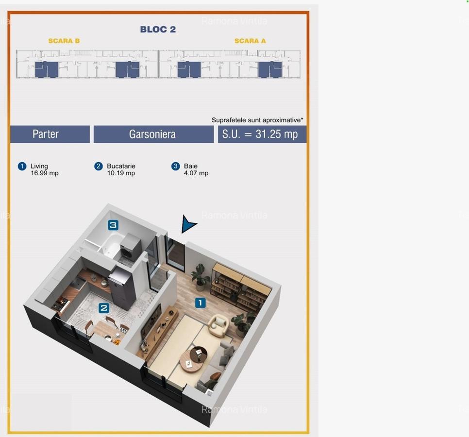 Garsonieră decomandata-Proiect Nou in Militari Residence-Finisaje Premium - 1