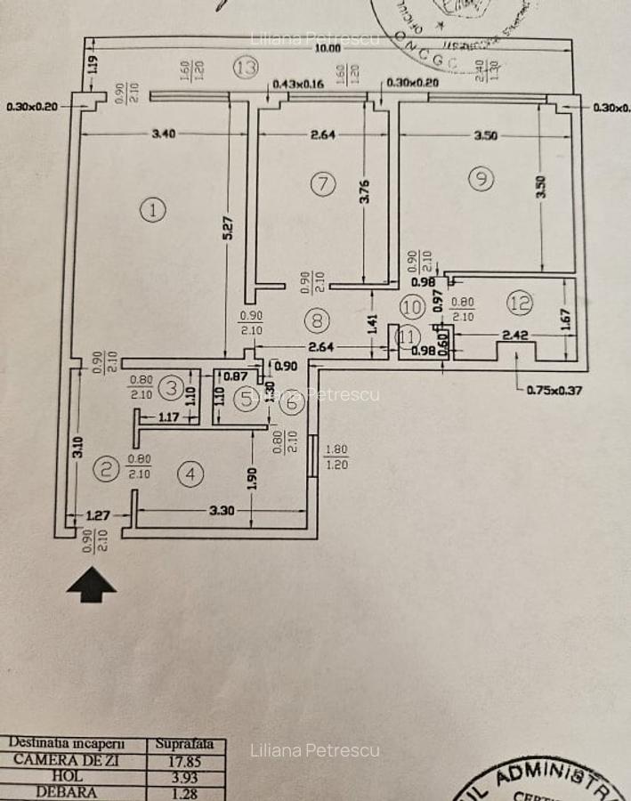 P-ta Gorjului / Apartament 3 camere de vanzare - 17