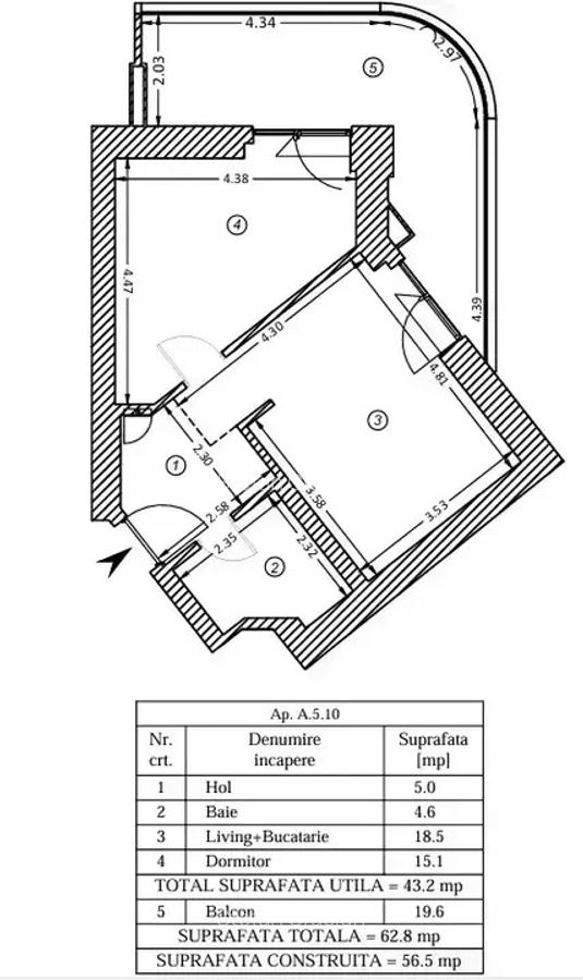 Apartament 2 Camere, 75mp totali,  Gata De Mutare, Fabrica de Glucoza - 3