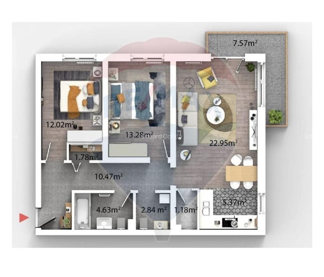Apartament cu 3 camere decomandat în Bartolomeu - 2