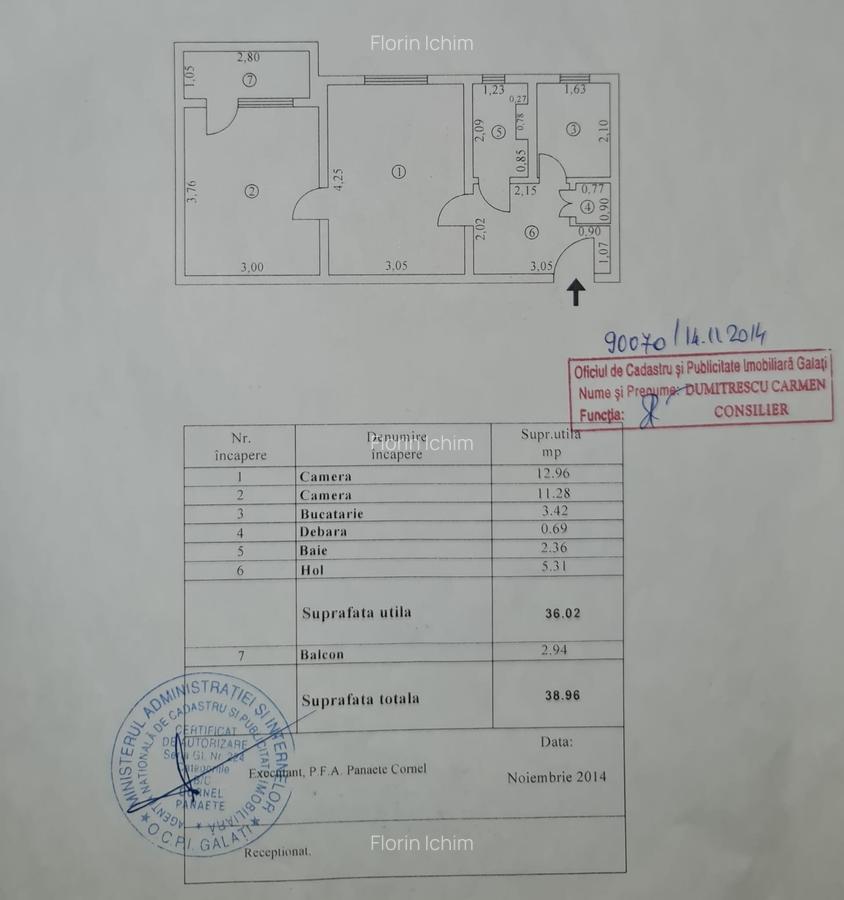 Vanzare apartament 2 camere in Galati, Micro 19, etaj 2, liber - 12