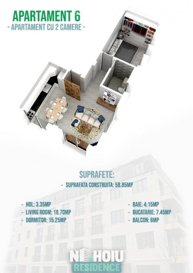 Apartament cu 2 Camere de vanzare in Nehoiu Ultracentral - 6