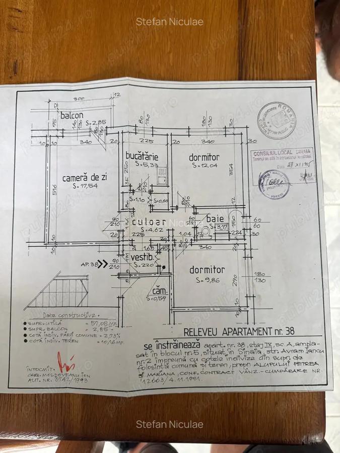 Apartament 3 camere, renovat, ultracentral, Sinaia vedere panoramica! - 12