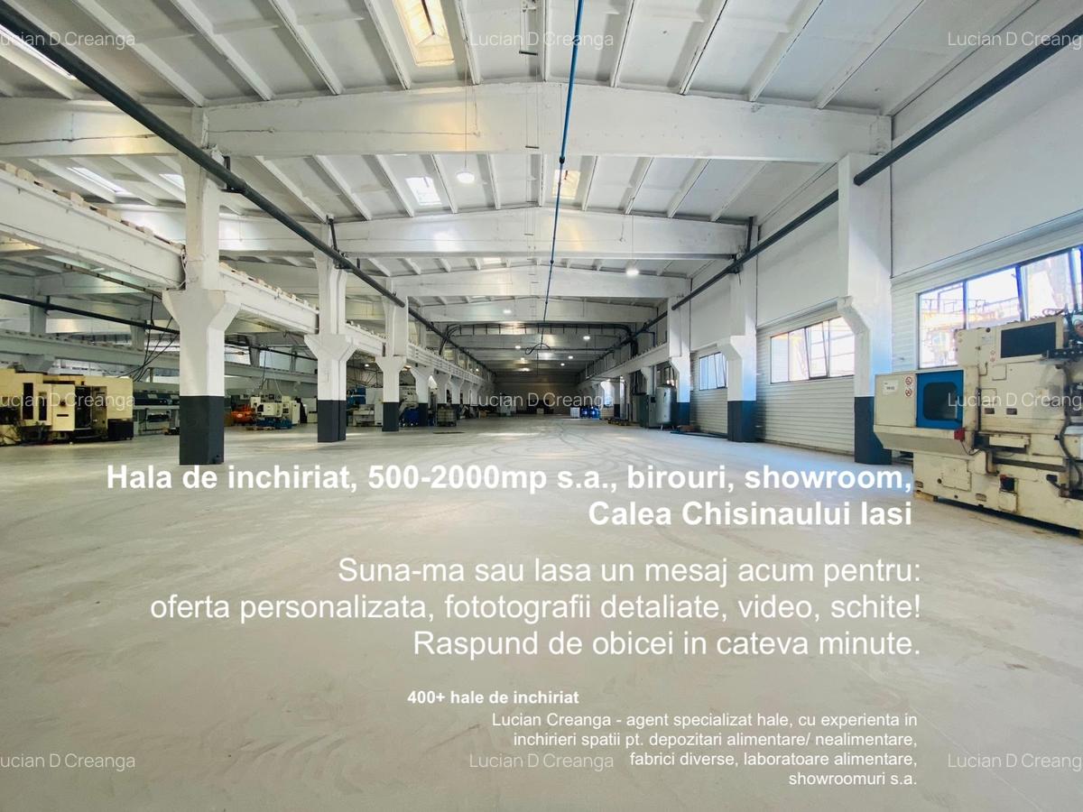 Hala de inchiriat, 500-2000mp s.a., birouri, showroom, Calea Chisinaului Iasi - 1 Hala de inchiriat, 500-2000mp s.a., birouri, showroom, Calea Chisinaului Iasi - 1