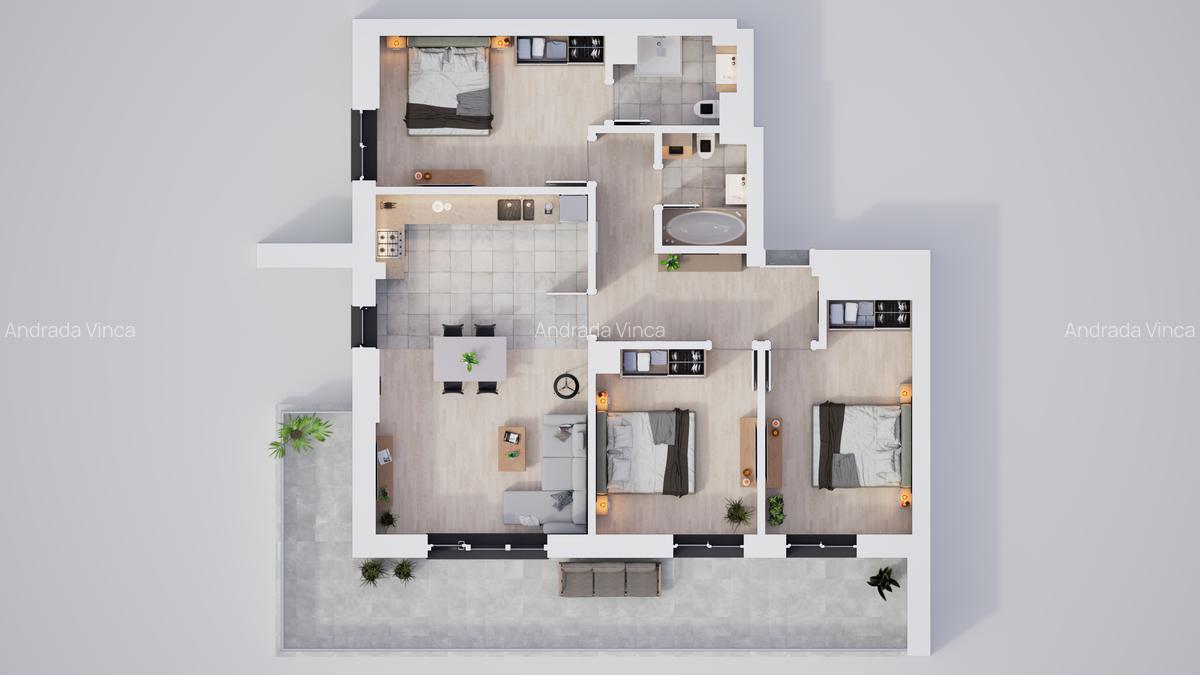 Apartament 4 camere premium, cartier privat cu parcari subterane și parc propriu - 10