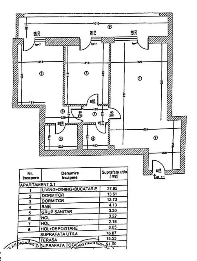 APARTAMENT CU 3 CAMERE SI TERASA MARE IN IMOBIL NOU - RETRAS - DACIA - ICOANEI - 17
