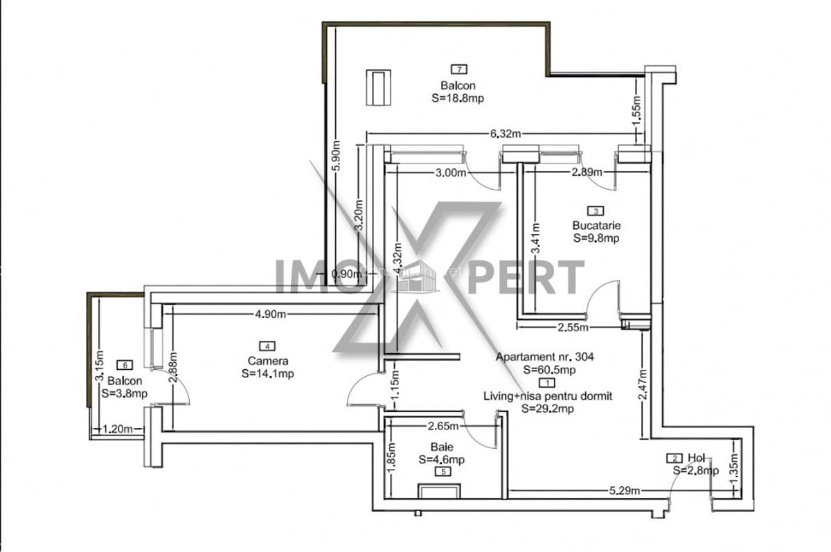 Apartament dormitor, living si bucatarie separata, finisat, Zorilor - 9