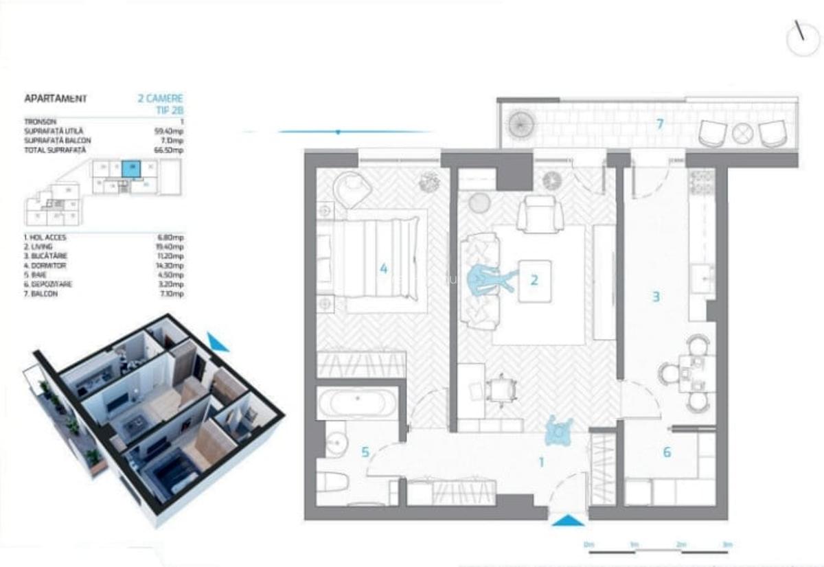 APARTAMENT CU 2 CAMERE NICOLINA - 11