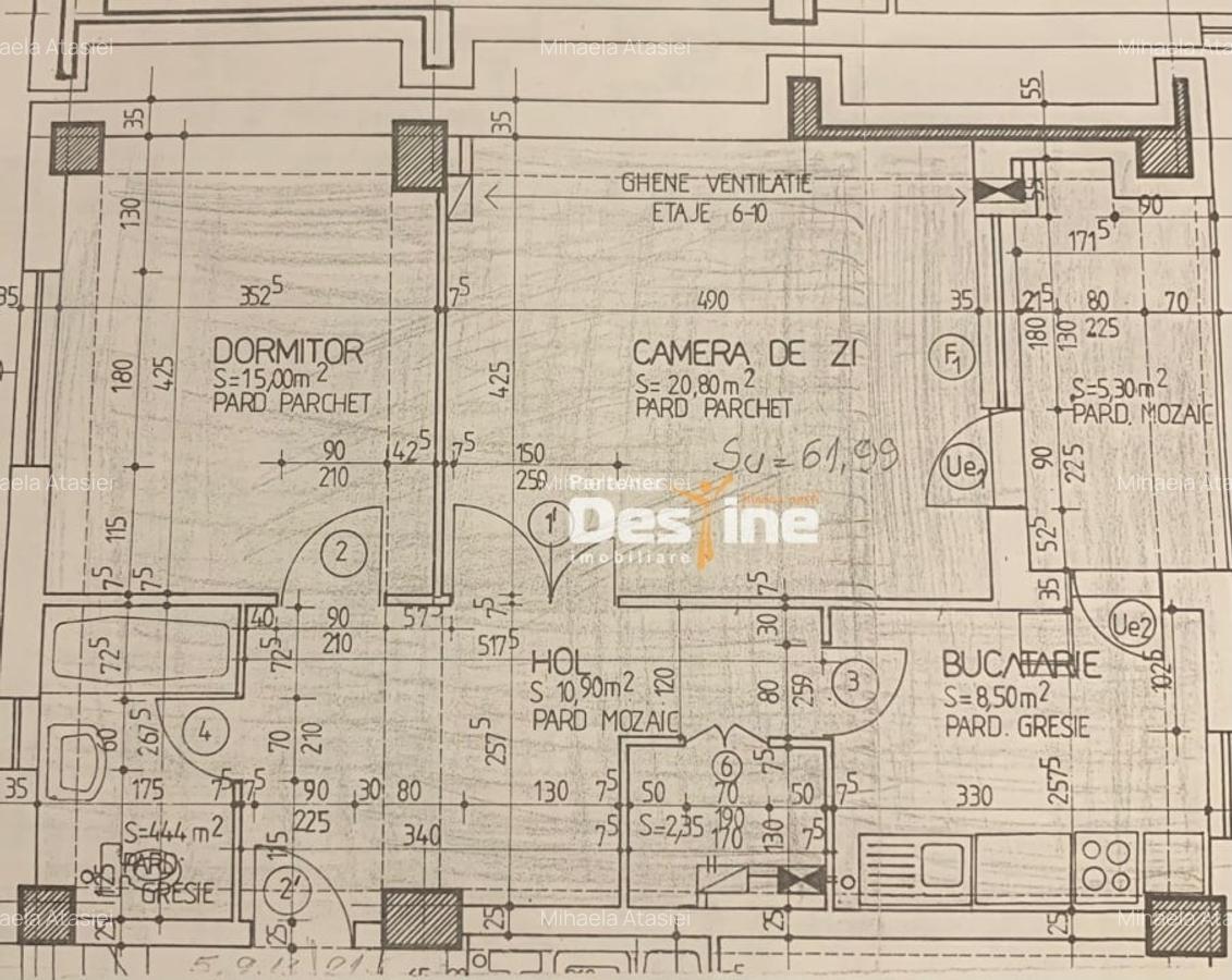 Apartament 2c 64,20mp DECOMANDAT la bulevard, etaj intermediar - Frumoasa - 11