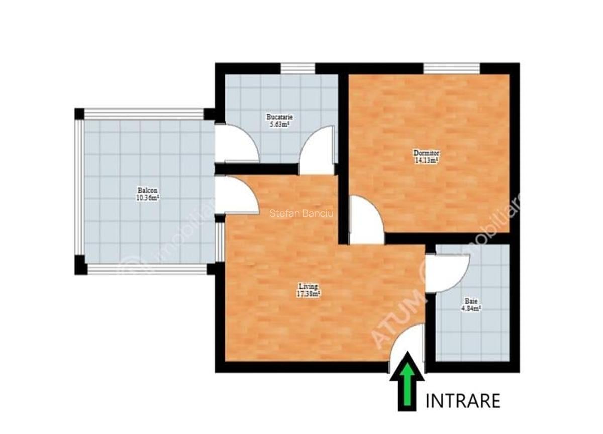 Apartament 2 camere decomandate si balcon zona Turnisor Sibiu - 6