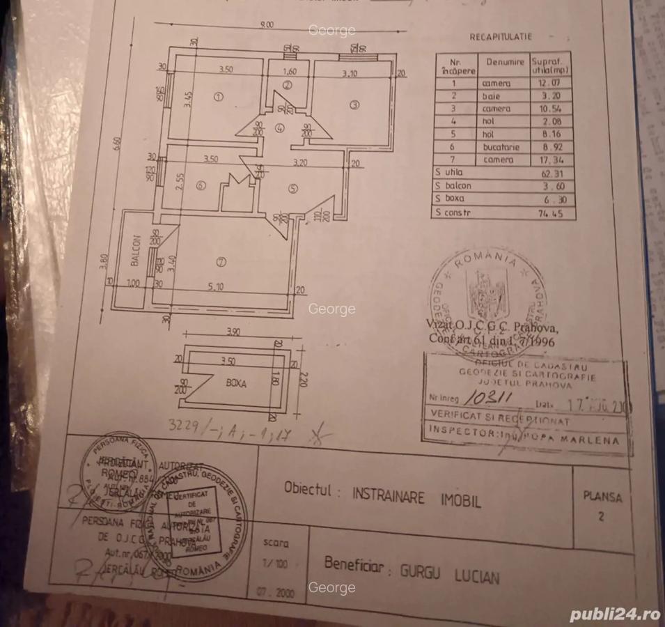Apartament 3 camere, 75 mp, Ploie?ti Se vinde apartament zona centrala - 1