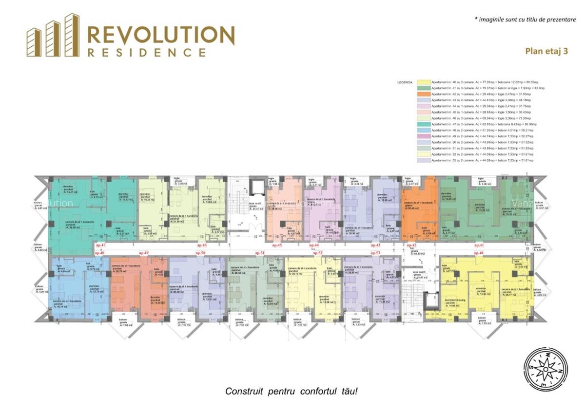COMISION 0% - Apartamente 3 camere - str.Vasile Alecsandri 72B - 5