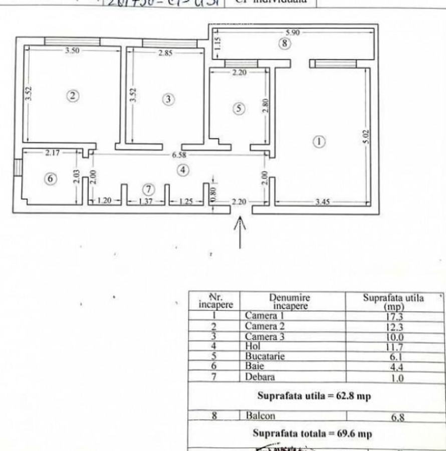 Apartament 3 camere, 70 mp, decomandat Zona Centrala / - 10