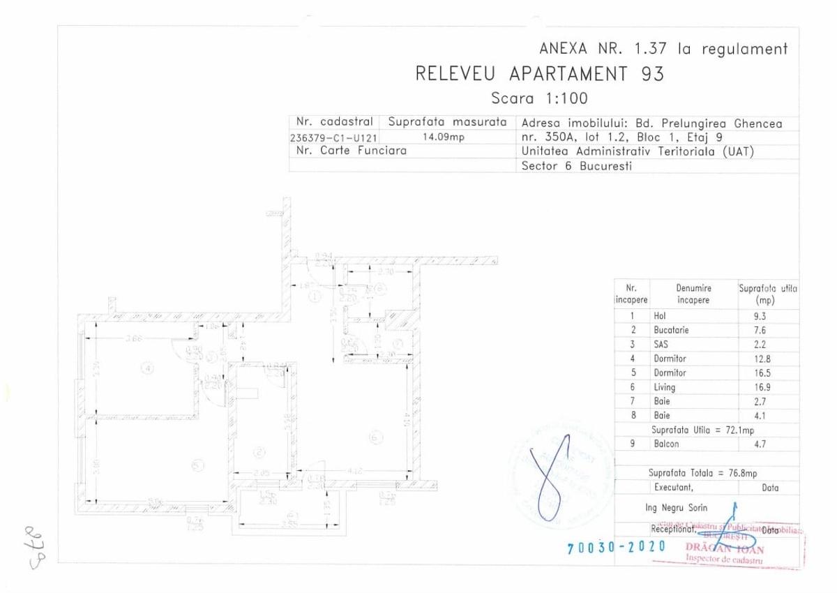 Apartamet 3 camere  acces piscina si sala de fitnes + loc de parcare - 15