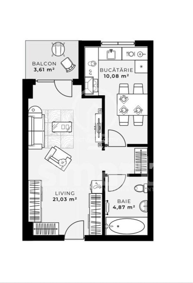 Apartament 1 camera Sopor - 2