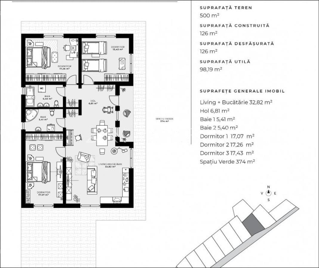 COMISION 0 % | Casa Individuala | 100 mp utili | 500 mp curte | Popesti Vale - 2