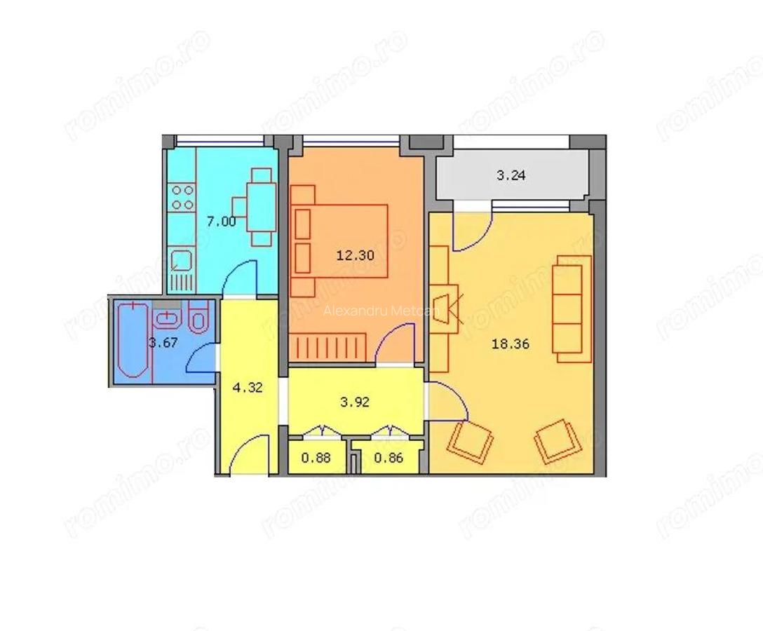 Apartament 2 camere 54 mp Grand Arena centrala proprie pret negociabil - 7