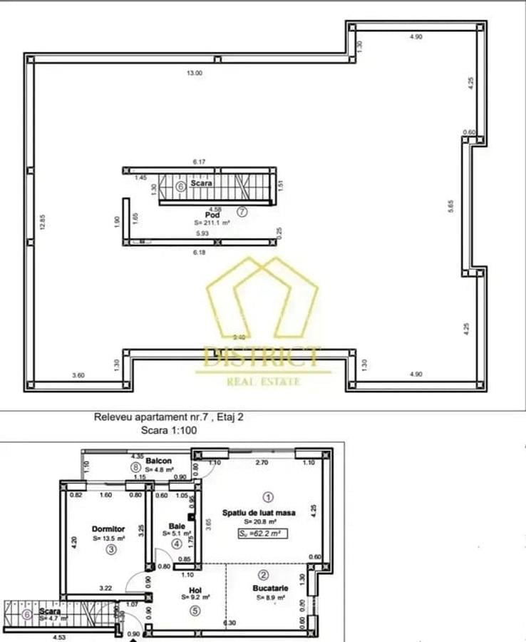 Apartament cu 2 camere si pod amenajabil | Dumbravita - 8