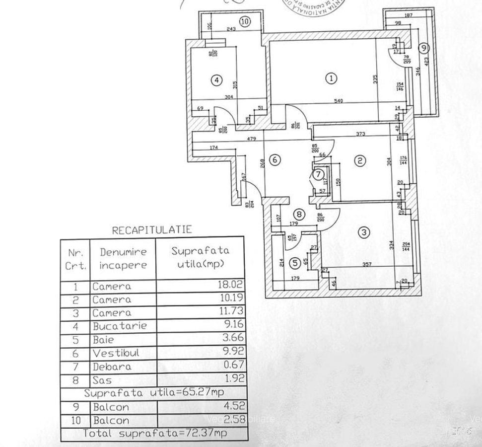 3 camere decomandate - 72mp la 9 minute de Metrou Obor si Iancului - 16