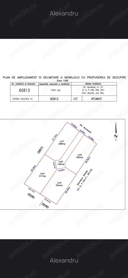 4 loturi circa 300mp fiecare in Afumati Ilfov, toate utilitatile, asfalt, zona de case - 1