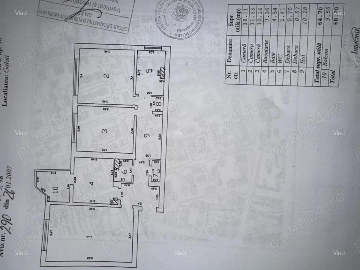 Vand apartament 3 camere , Piata centrala - 15