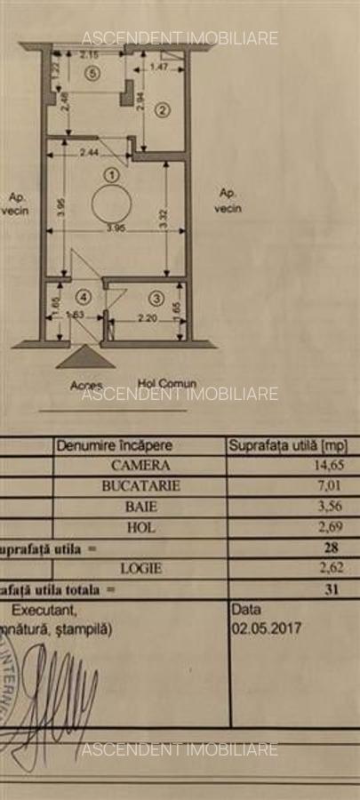 Garsonieră decomandată în Noua - 7