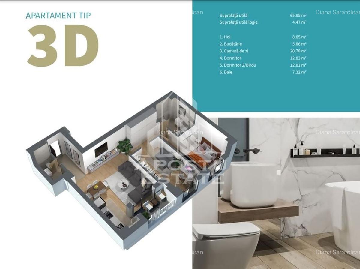 Apartament cu 3 camere decomandat în Circumvalațiunii - 2